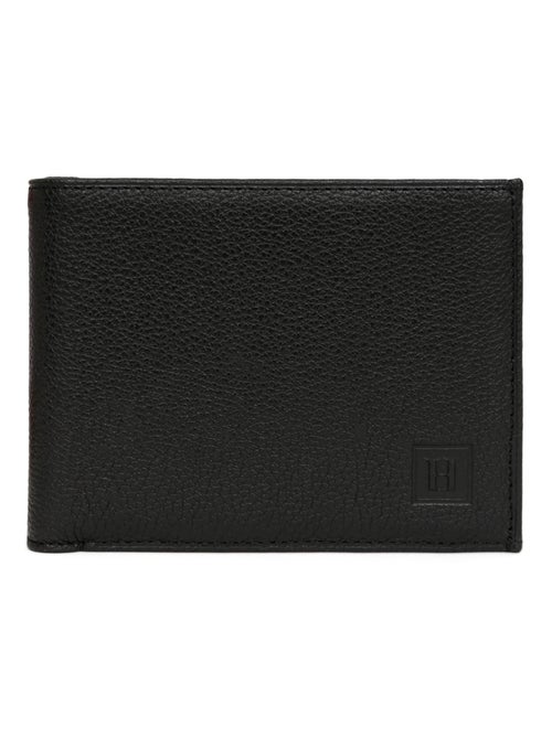 Cartera italiana - 2 pliegues - cuero confort hexagona - Kiabi