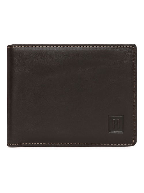 Cartera italiana - 2 pliegues - cuero félin hexagona - Kiabi