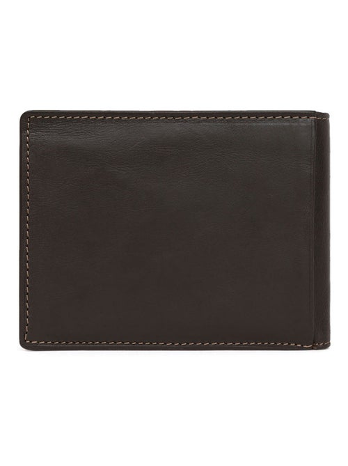 Cartera italiana - 2 pliegues - cuero félin hexagona - Kiabi