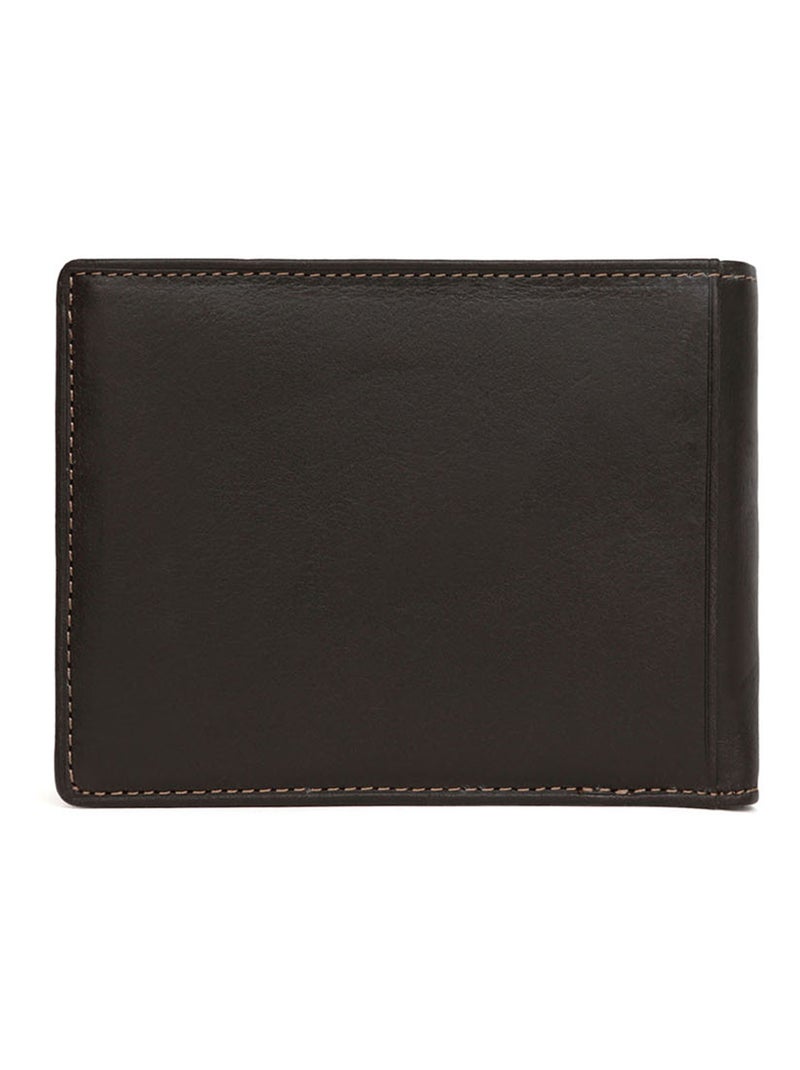 Cartera italiana - 2 pliegues - cuero félin hexagona Marrón - Kiabi