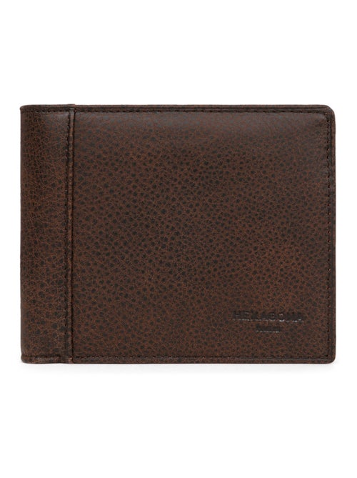 Cartera italiana - 2 pliegues - cuero instinct hexagona - Kiabi