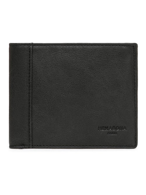 Cartera italiana - 2 pliegues - cuero instinct hexagona - Kiabi