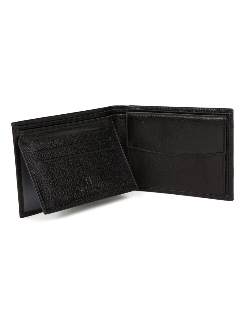 Cartera italiana - 2 pliegues - cuero république hexagona Negro - Kiabi