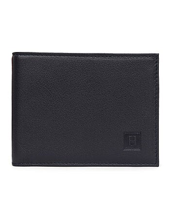 Cartera italiana - 2 pliegues - cuero soft hexagona