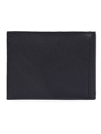 Cartera italiana - 2 pliegues - cuero soft hexagona