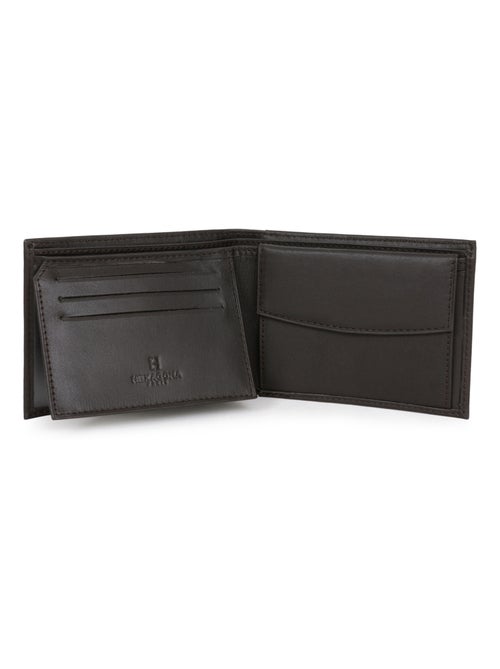 Cartera italiana - 2 pliegues - cuero soft hexagona - Kiabi