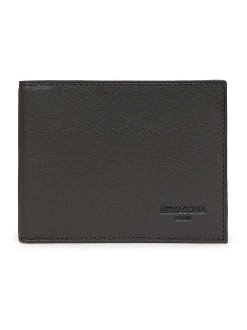 Cartera italiana - 2 pliegues - cuero soft hexagona - Kiabi