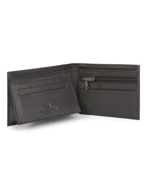 Cartera italiana - 2 pliegues - cuero soft hexagona - Kiabi