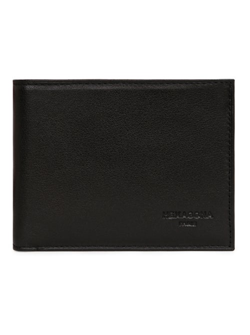 Cartera italiana - 2 pliegues - cuero soft hexagona - Kiabi