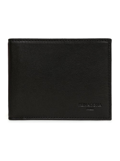 Cartera italiana - 2 pliegues - cuero soft hexagona - Kiabi