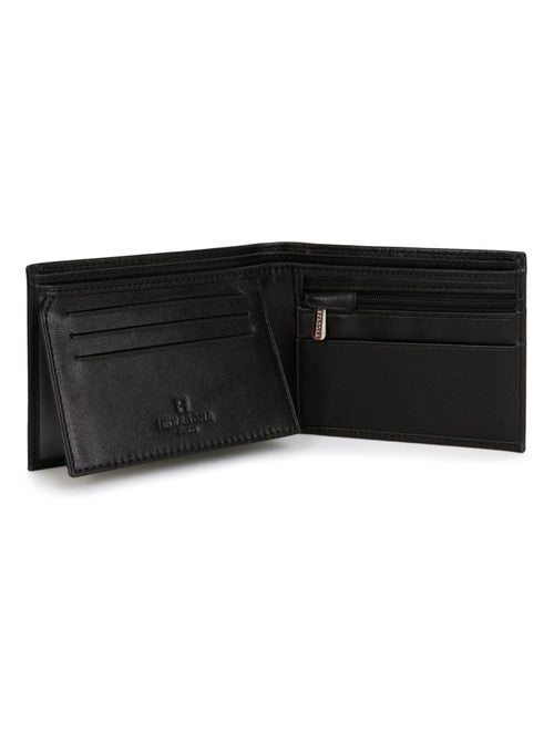 Cartera italiana - 2 pliegues - cuero soft hexagona - Kiabi
