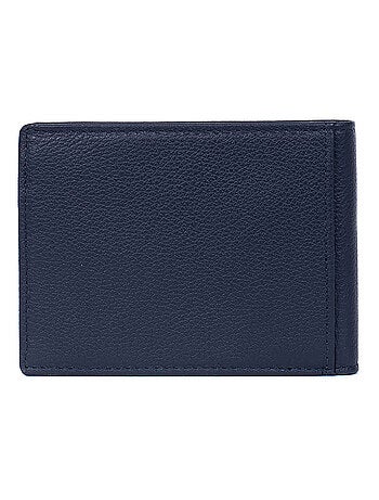Cartera italiana - 2 pliegues - detener rfid - cuero confort hexagona