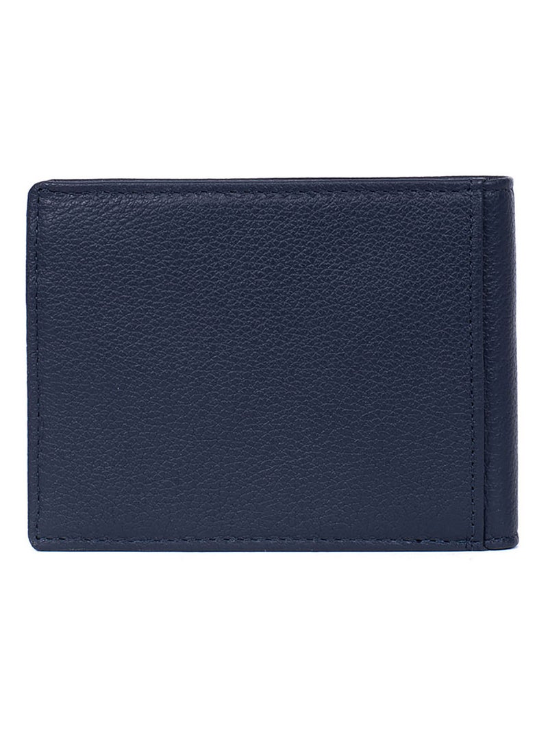 Cartera italiana - 2 pliegues - detener rfid - cuero confort hexagona Azul marino - Kiabi