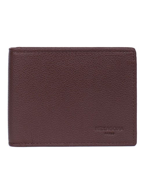 Cartera italiana - 2 pliegues - detener rfid - cuero confort hexagona - Kiabi