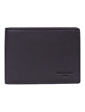Cartera italiana - 2 pliegues - Detener RFID - Cuero CONFORT