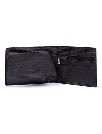 Cartera italiana - 2 pliegues - Detener RFID - Cuero CONFORT