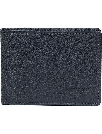 Cartera italiana - 2 pliegues - Detener RFID - Cuero de vaca CONFORT