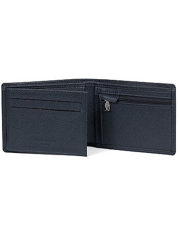 Cartera italiana - 2 pliegues - Detener RFID - Cuero de vaca CONFORT