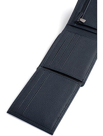 Cartera italiana - 2 pliegues - Detener RFID - Cuero de vaca CONFORT