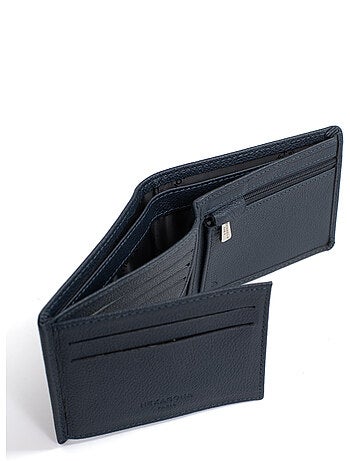 Cartera italiana - 2 pliegues - Detener RFID - Cuero de vaca CONFORT