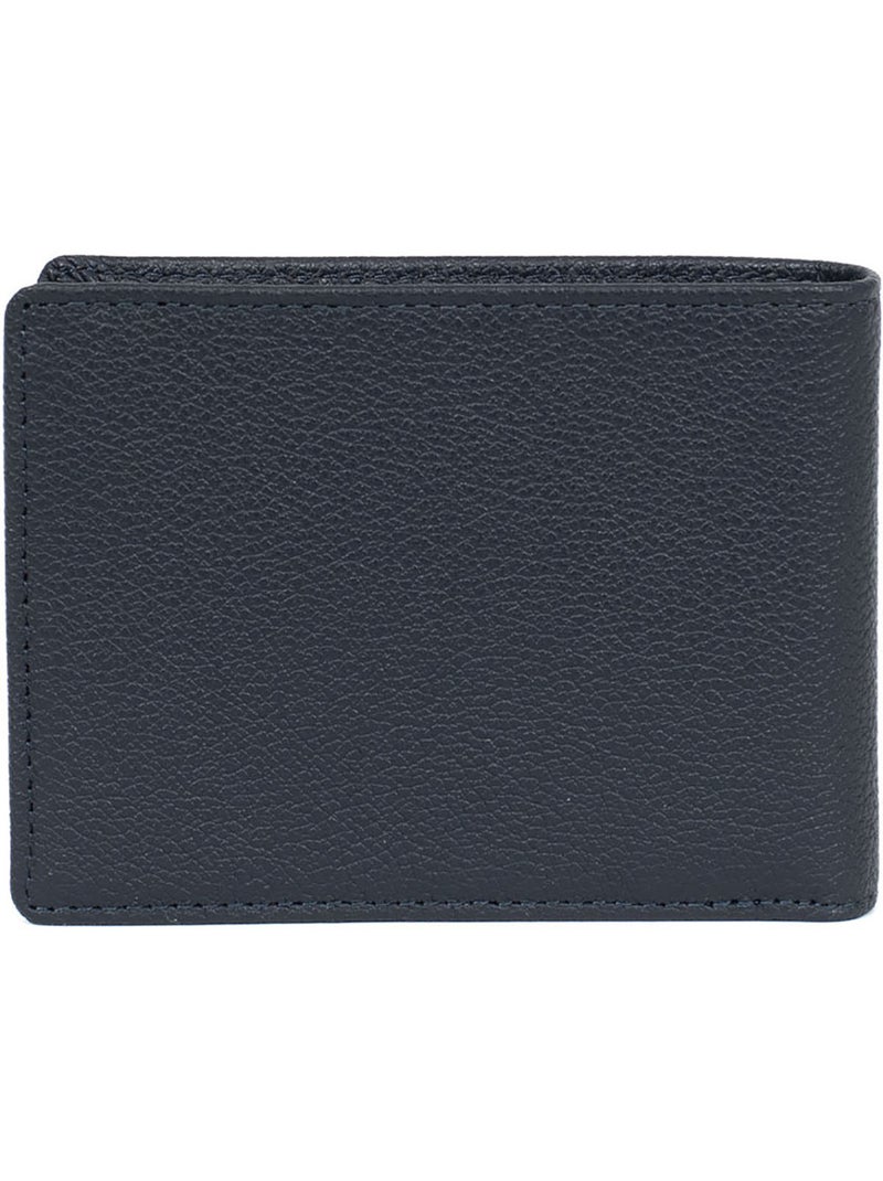 Cartera italiana - 2 pliegues - detener rfid - cuero de vaca confort hexagona Azul marino - Kiabi