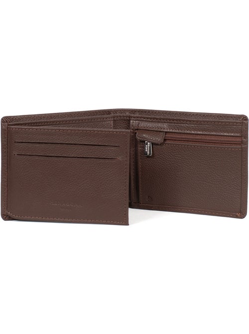 Cartera italiana - 2 pliegues - detener rfid - cuero de vaca confort hexagona - Kiabi