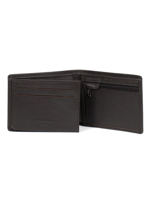 Cartera italiana - 2 pliegues - detener rfid - cuero de vaca confort hexagona - Kiabi