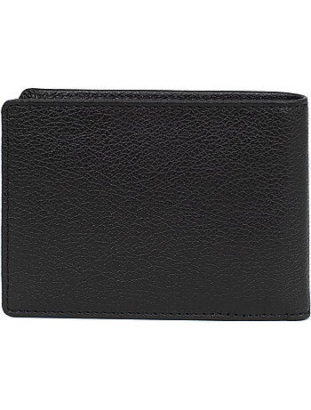 Cartera italiana - 2 pliegues - detener rfid - cuero de vaca confort hexagona