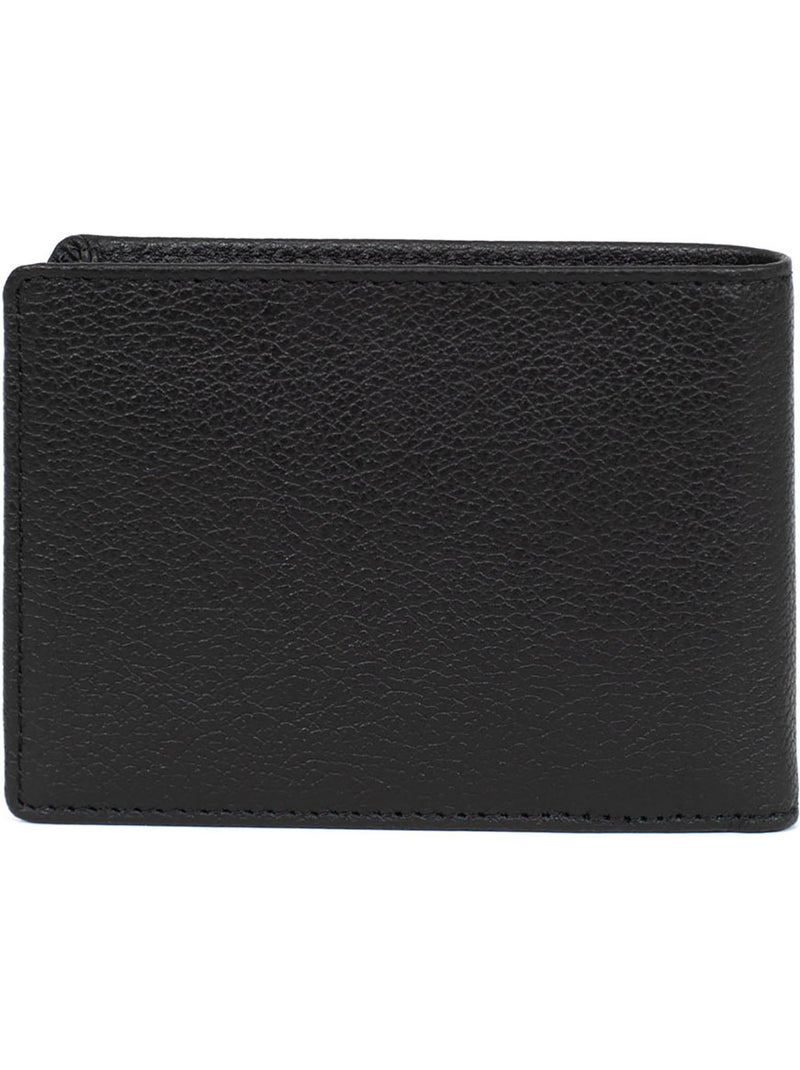 Cartera italiana - 2 pliegues - detener rfid - cuero de vaca confort hexagona Negro - Kiabi