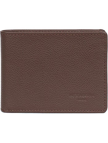 Cartera italiana - 2 pliegues - Detener RFID - Cuero de vaca CONFORT