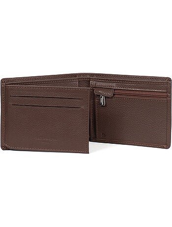 Cartera italiana - 2 pliegues - Detener RFID - Cuero de vaca CONFORT