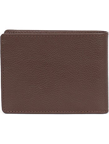 Cartera italiana - 2 pliegues - Detener RFID - Cuero de vaca CONFORT