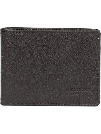 Cartera italiana - 2 pliegues - Detener RFID - Cuero de vaca CONFORT