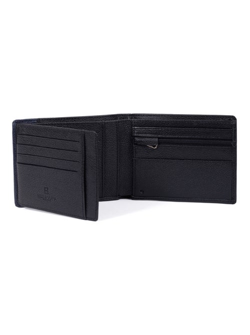 Cartera italiana - 2 pliegues - detener rfid - cuero duo hexagona - Kiabi