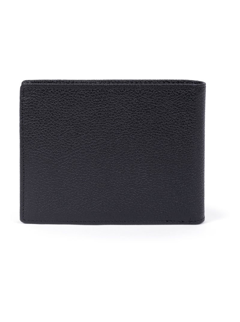 Cartera italiana - 2 pliegues - detener rfid - cuero duo hexagona Negro - Kiabi