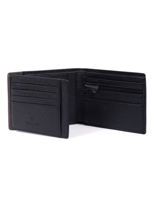 Cartera italiana - 2 pliegues - detener rfid - cuero duo hexagona - Kiabi