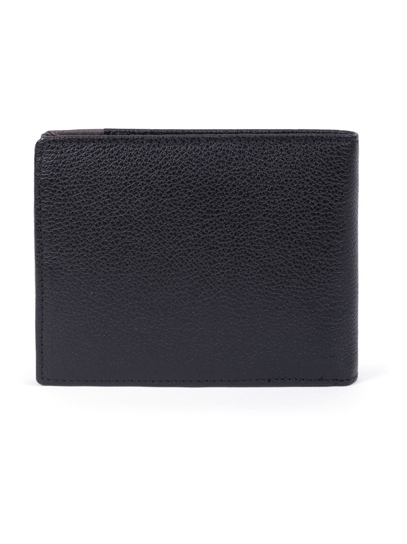 Cartera italiana - 2 pliegues - detener rfid - cuero duo hexagona Negro Gris - Kiabi
