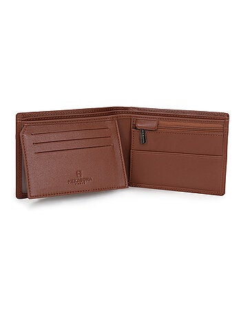 Cartera italiana - 2 pliegues - Detener RFID - Cuero SENSATION