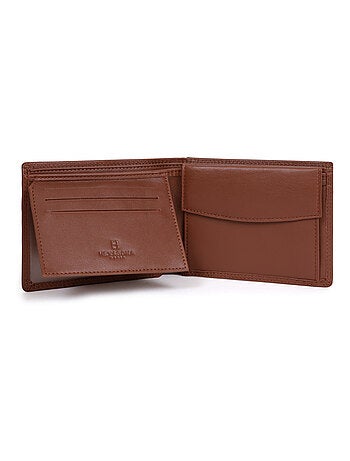 Cartera italiana - 2 pliegues - Detener RFID - Cuero SENSATION