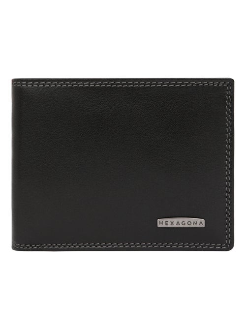 Cartera italiana - 2 pliegues - detener rfid - cuero sensation hexagona - Kiabi