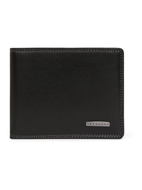 Cartera italiana - 2 pliegues - detener rfid - cuero sensation hexagona - Kiabi