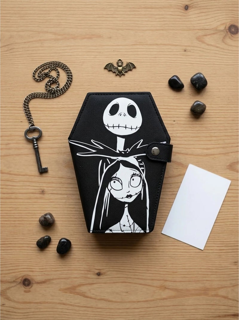 Cartera Jack y Sally polipiel Disney Negro - Kiabi