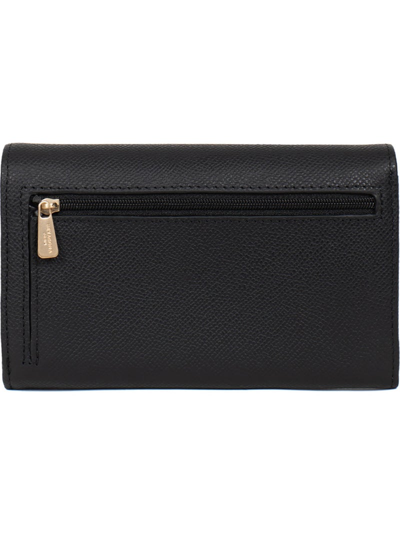 Cartera larga - 1 pliegue - detener rfid - cuero aude hexagona Negro - Kiabi