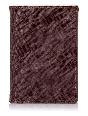 Cartera marrón de 3 paneles para hombreSMARTTRUNCPROTECCIÓN RFID Isotoner