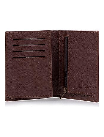 Cartera marrón de 3 paneles para hombreSMARTTRUNCPROTECCIÓN RFID Isotoner