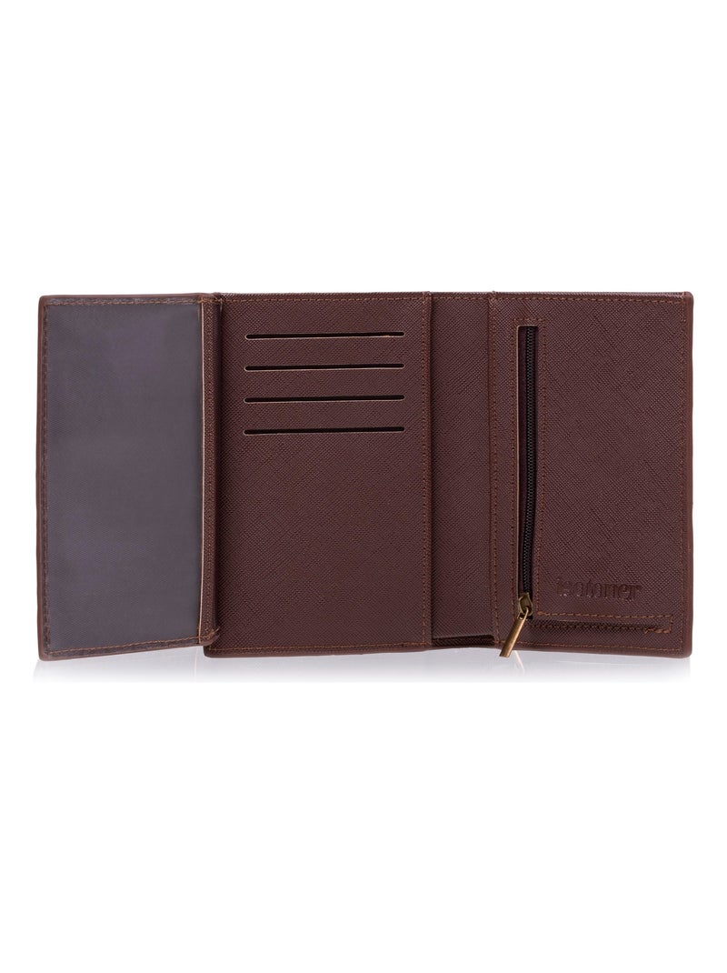 Cartera marrón de 3 paneles para hombreSMARTTRUNCPROTECCIÓN RFID  Isotoner Marrón - Kiabi