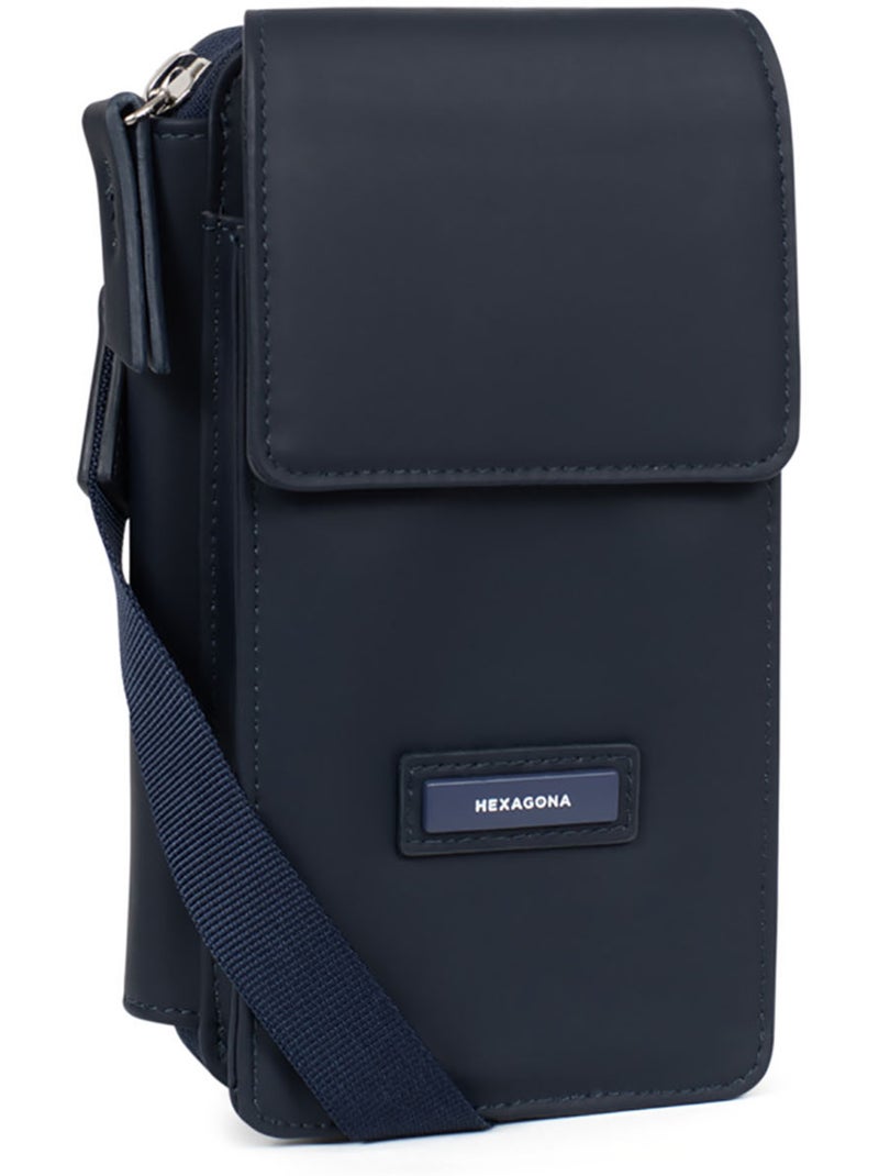 Cartera para teléfono con bolsillo nami hexagona Azul noche - Kiabi