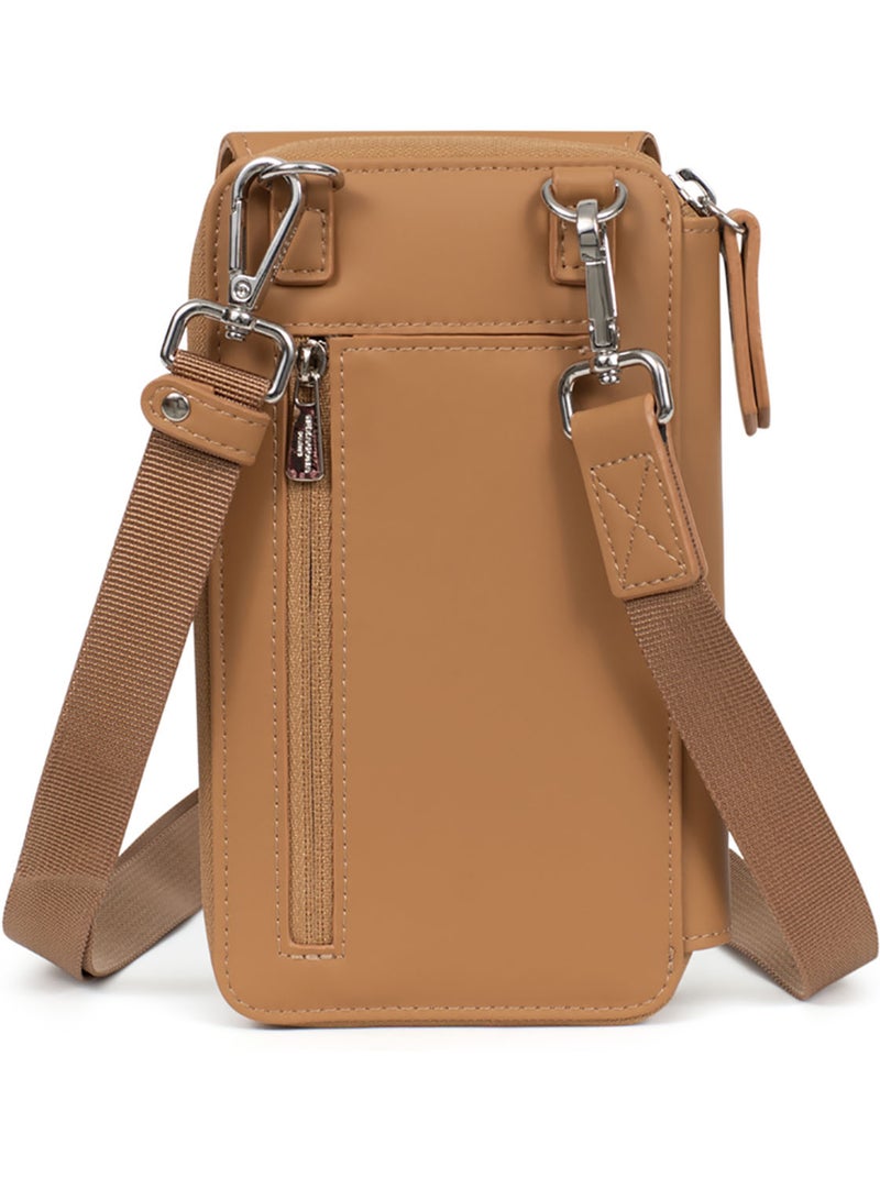 Cartera para teléfono con bolsillo nami hexagona Marrón claro - Kiabi