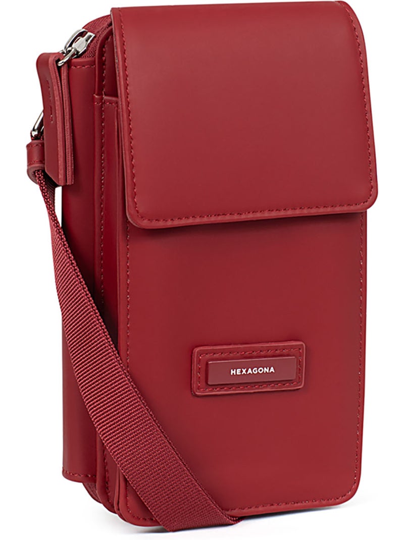 Cartera para teléfono con bolsillo nami hexagona Rojo oscuro - Kiabi