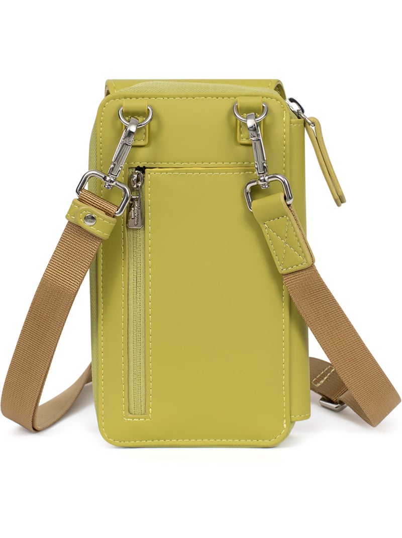Cartera para teléfono con bolsillo nami hexagona Verde anís - Kiabi